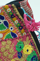 Artisan Large Recycled Embroidery Pink Hippy Patchwork Handbag