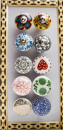 Ceramic Patterned Door Knobs – For Cupboards and Drawers