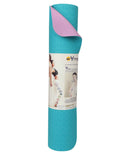 Practice Plus Sticky Extra Wide Yoga Mat - TPE, Aqua/Pink 6mm