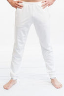 Slim Fit Yoga Pants for Men-White