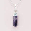 Amethyst Point Necklace with Crystal Ball
