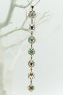 Chakra Brass Pendant with Stones