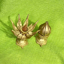 Brass Lotus Flower on a Turtle’s Back Incense Cone Burner