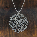 Metal Flower Design Necklace Large