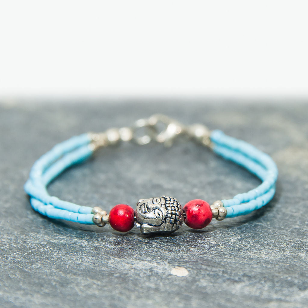 Nepalese Beaded Bracelet with Buddha