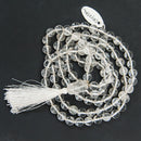 Quartz Crystal Mala Beads with Stunning Guru Bead
