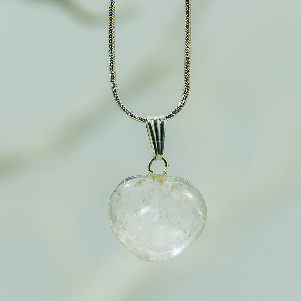 Quartz Heart Pendant