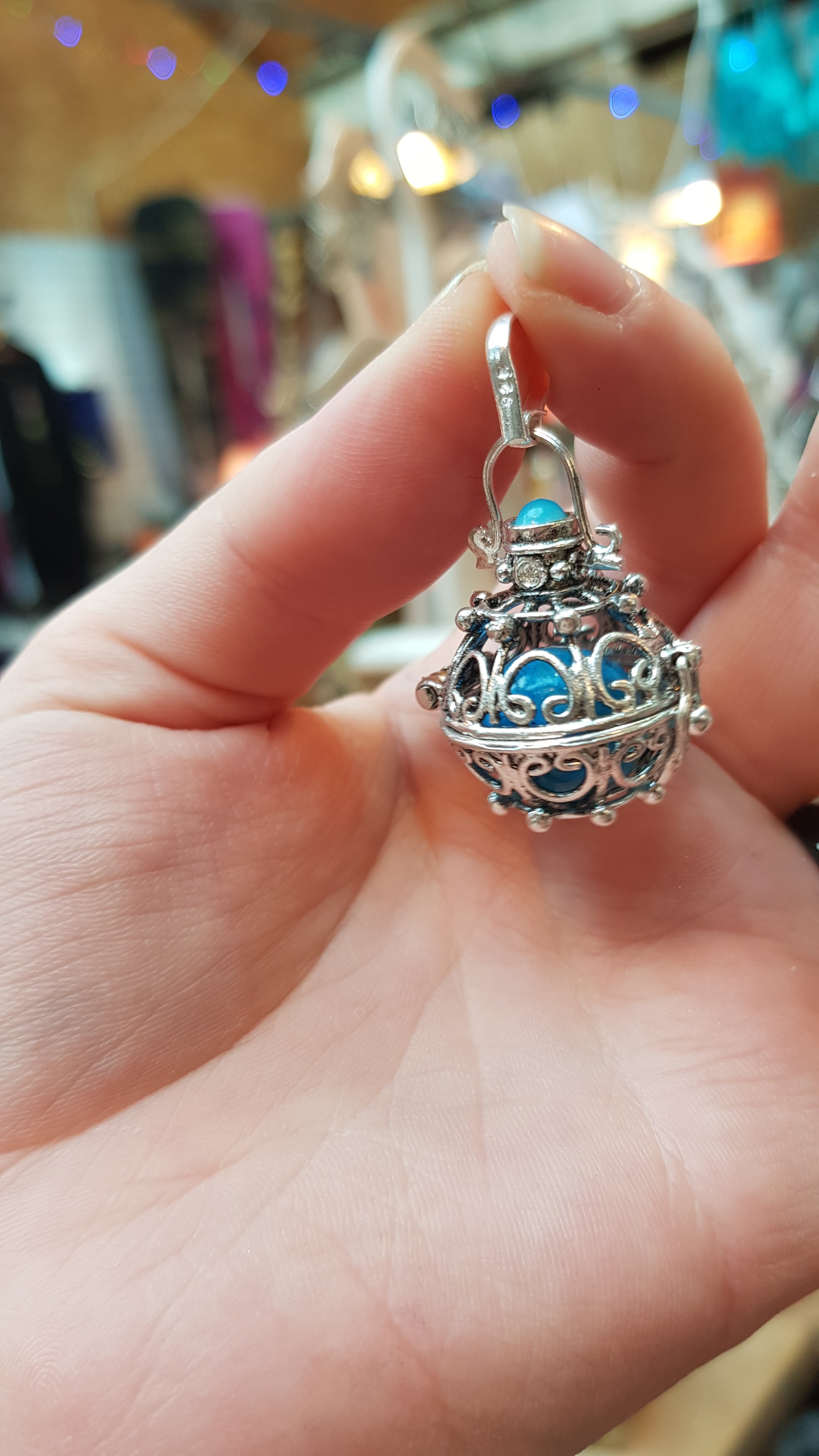 92.5% Silver Necklace Cage