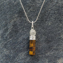 Tiger Eye Necklace with Clear Quartz