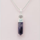 Amethyst Point Necklace with Crystal Ball