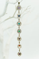 Chakra Brass Pendant with Stones