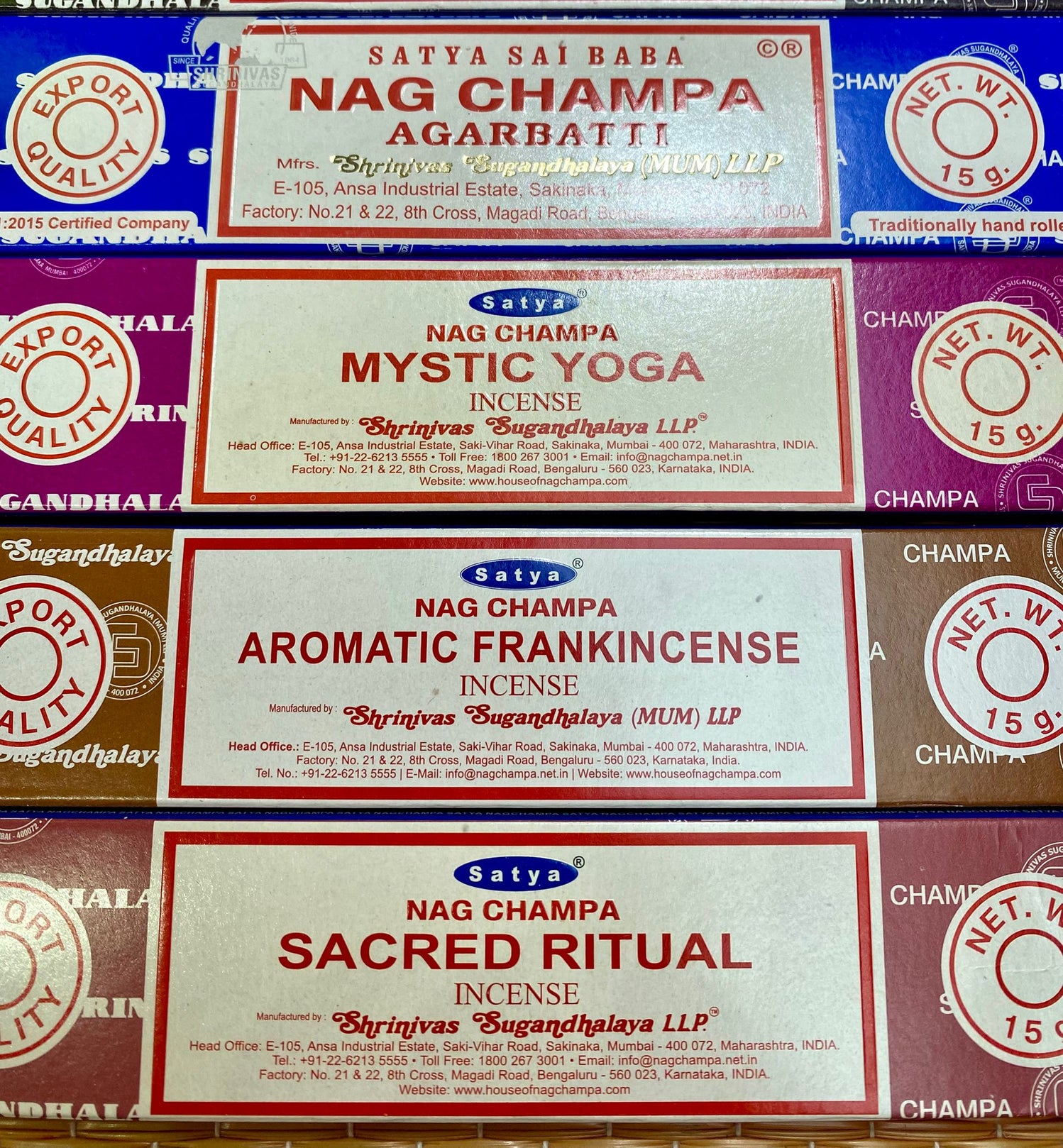 Satya 7 Chakra Incense Sticks Collection (15g)
