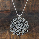 Metal Flower Design Necklace Large