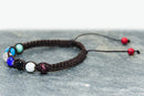 Multi Coloured Stones Woven Bracelet