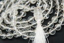 Quartz Crystal Mala Beads with Stunning Guru Bead