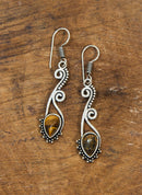 Tiger Eye Stone Earrings