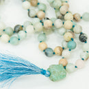 Amazonite with Raw Guru Bead Mala