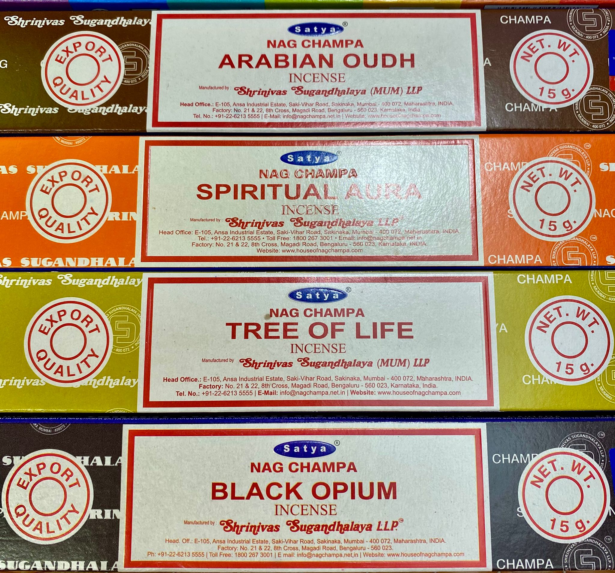 Satya 7 Chakra Incense Sticks Collection (15g)