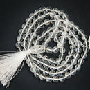 Quartz Crystal Mala Beads with Stunning Guru Bead