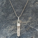 Quartz Point Necklace with Crystal Ball