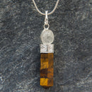 Tiger Eye Necklace with Clear Quartz