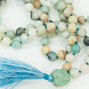 Amazonite with Raw Guru Bead Mala