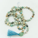Amazonite with Raw Guru Bead Mala