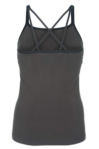 Ananda Seamless Bamboo Yoga Top, Moisture Wicking, Grey