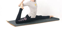 Asana Hand Painted Black Yoga Leggings - Full Length High Waisted