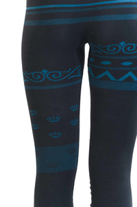 Balance Seamless Organic Yoga Leggings Full Length - Blue/Black