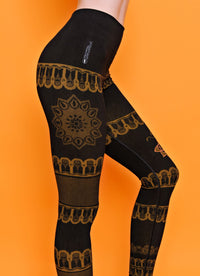 Bhakti Organic Black Yoga Outfit - Seamless Vest And Leggings Set