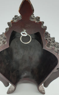 Carved Buddha Head Mask Wall Hanging - Ceramic, Hand Engraved