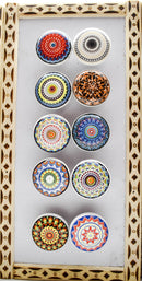 Ceramic Mandala Door Knobs - For Cupboards and Doors