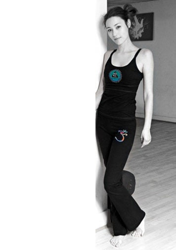 Chakra Hand Painted Yoga Outfit, Black