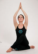 Chakra Hand Painted Yoga Top Camisole Black