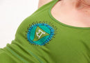 Chakra Hand Painted Yoga Top Camisole Olive