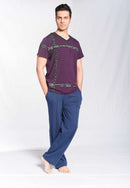 Cool Comfort Organic Yoga Pants - Navy Blue, Adjustable