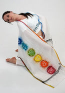 Hand Painted Chakra Meditation Wrap - 100% Cotton