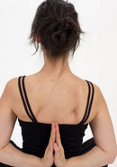 Lotus Hand Painted Yoga Top Camisole - Black