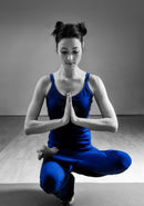 Lotus Hand Painted Yoga Top Camisole - Blue/Purple