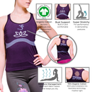 Lotus Yoga Seamless Top - Organic, Purple, Moisture Wicking