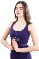 Lotus Yoga Seamless Top - Organic, Purple, Moisture Wicking