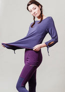 Lounge Comfort Long Sleeved Yoga Top - Lavender Purple