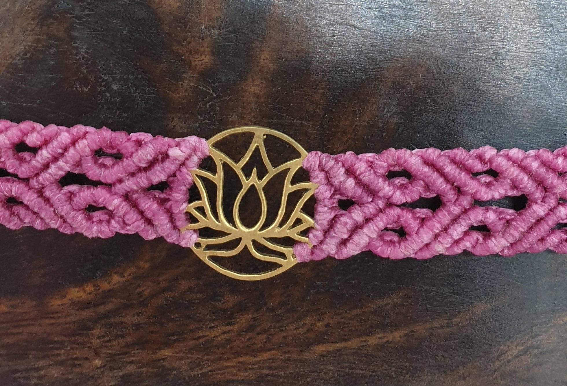Macrame Lotus Yoga Bracelet Or Anklet - Random Colour