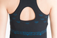 Namaste Black Seamless Yoga Top, Moisture Wicking, Supported