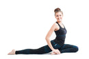Namaste Black Seamless Yoga Top, Moisture Wicking, Supported