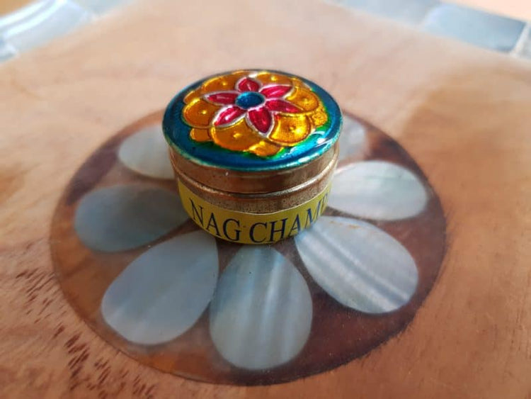 Natural Solid Perfume In Enamel Tin - Various Fragrances