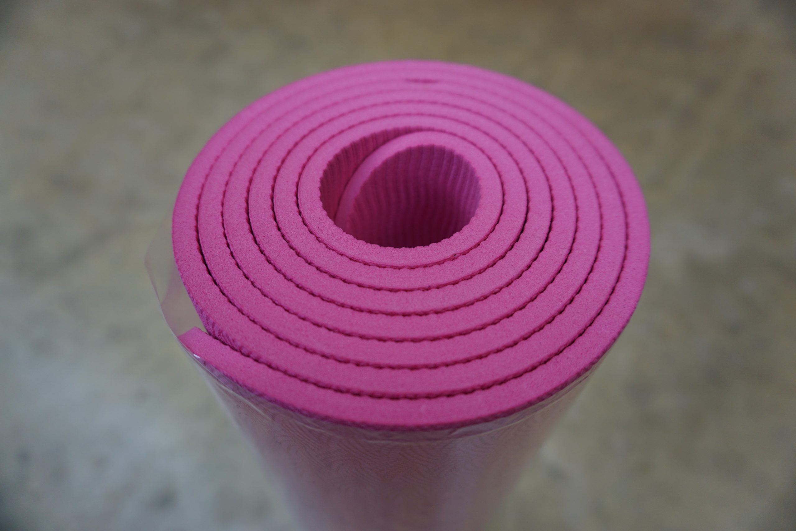 Non Slip Yoga Mat With Alignment, 6mm Thick, Eco TPE, Pink