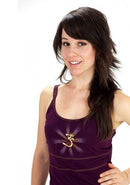 Om Hand Painted Yoga Camisole Top - Burgundy