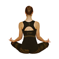 Om Seamless Yoga Top - Organic, Black, Moisture Wicking